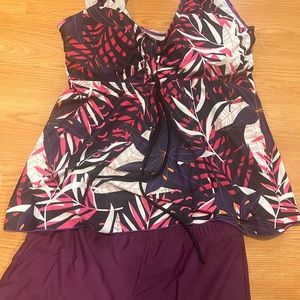 Large bathing suit purple